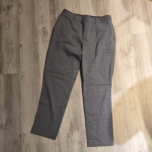 Uniqlo Women's Charcoal Checkered Dress Pants